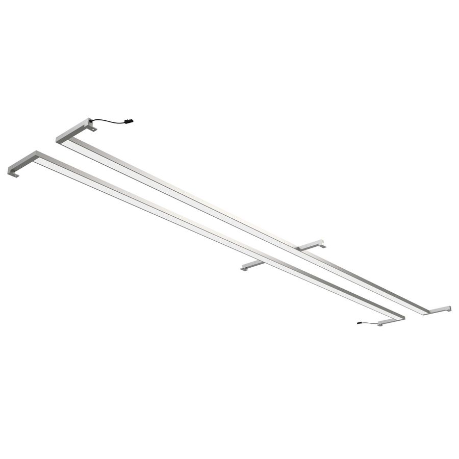 Spiegelverlichting LED-balk 140x2cm alu-kleur 4200K