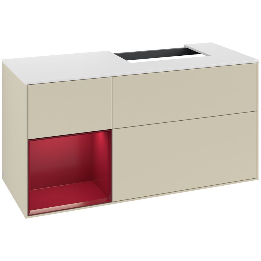 Wastafelonderkast Finion 1200x603x501mm S.Grey Matt Lacquer G141HBHJ