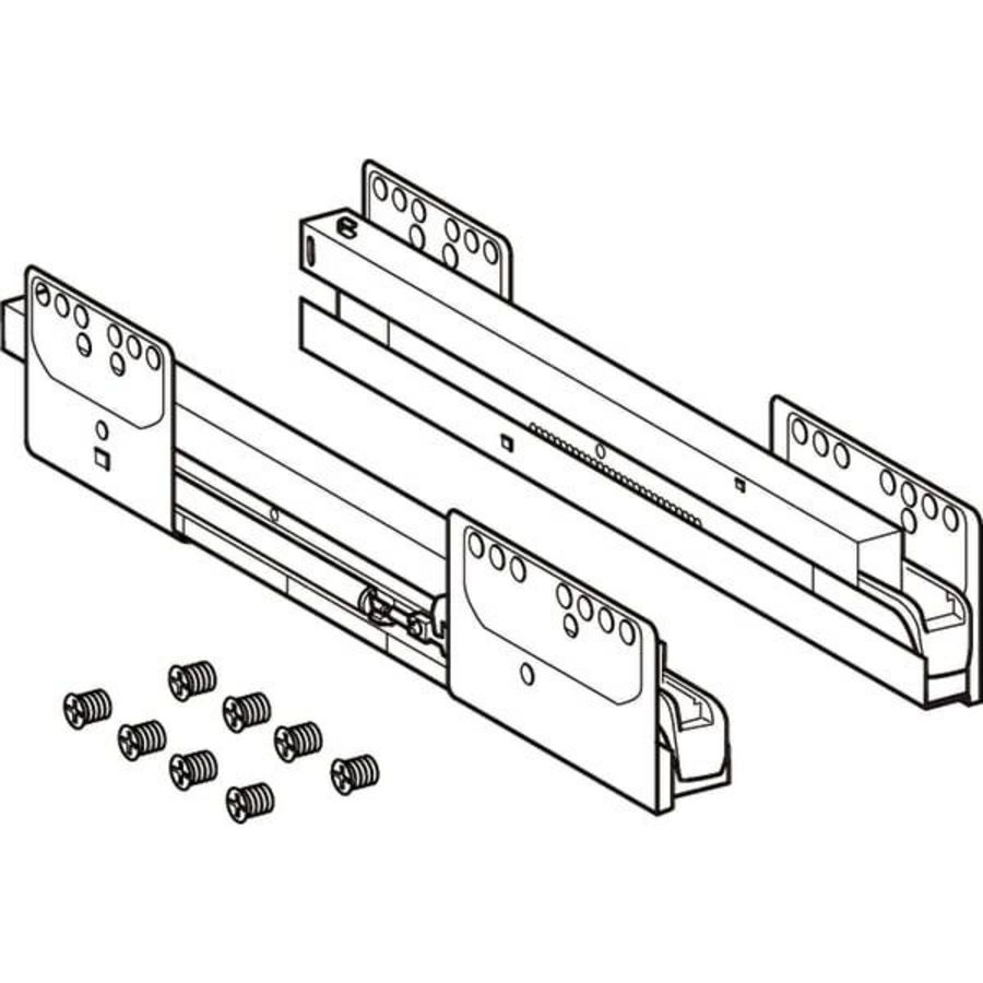 set uittrekrails voor zijkast