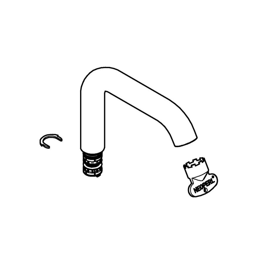 Draaibare buisuitloop supersteel (rvs look)