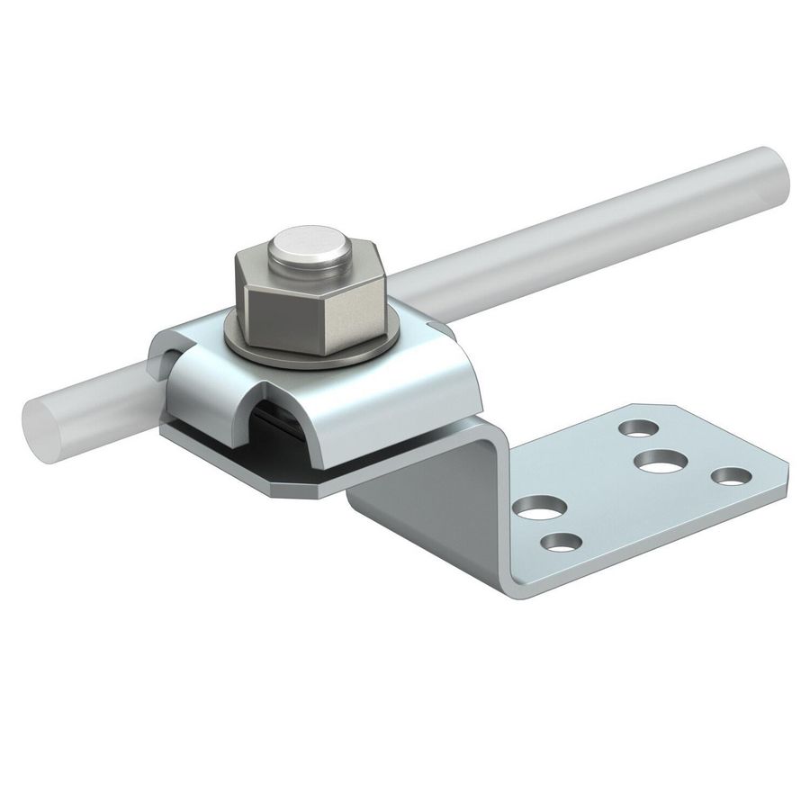 Aansluitstuk met dubbele klem 82x30x26 Aluminium alu VVE=10