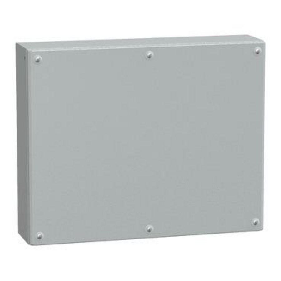 IndustriEle doos Volle deur 400x500x120mm IP66 IK10 Metaal -