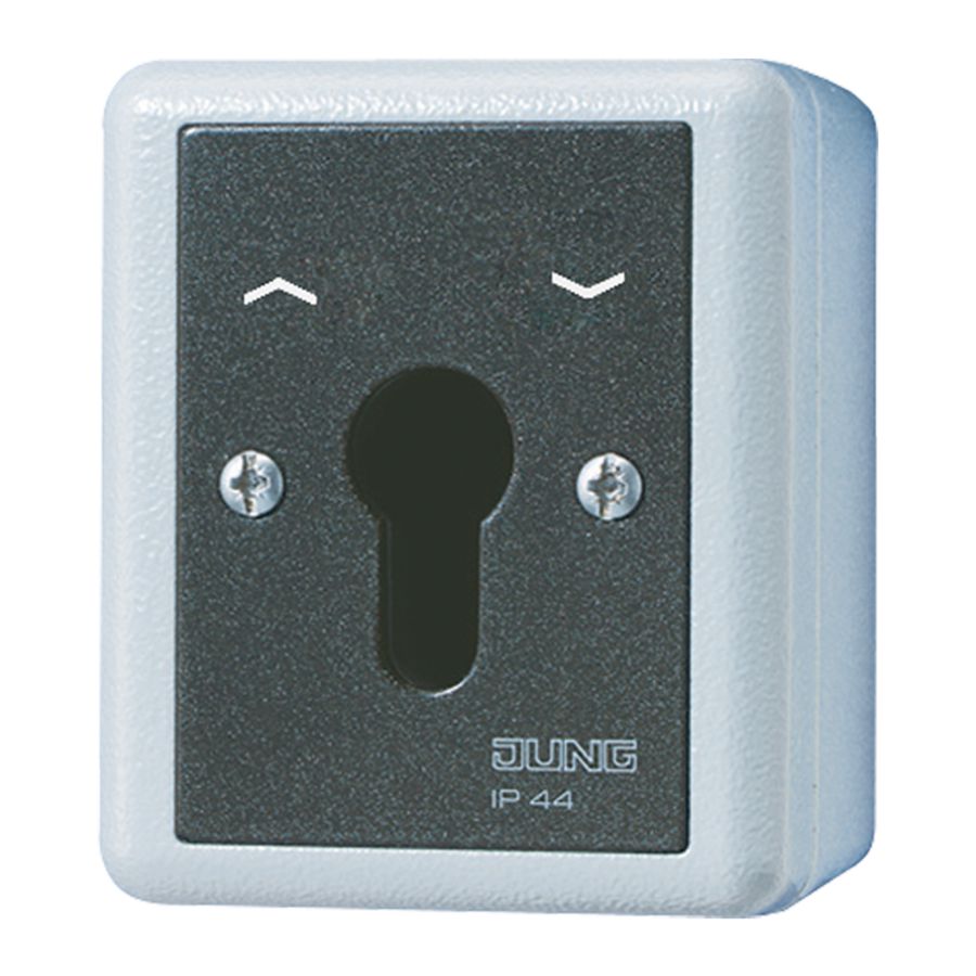 Jaloezie sleutelschakelaar WG800 2-poligm.alu.onderk.
