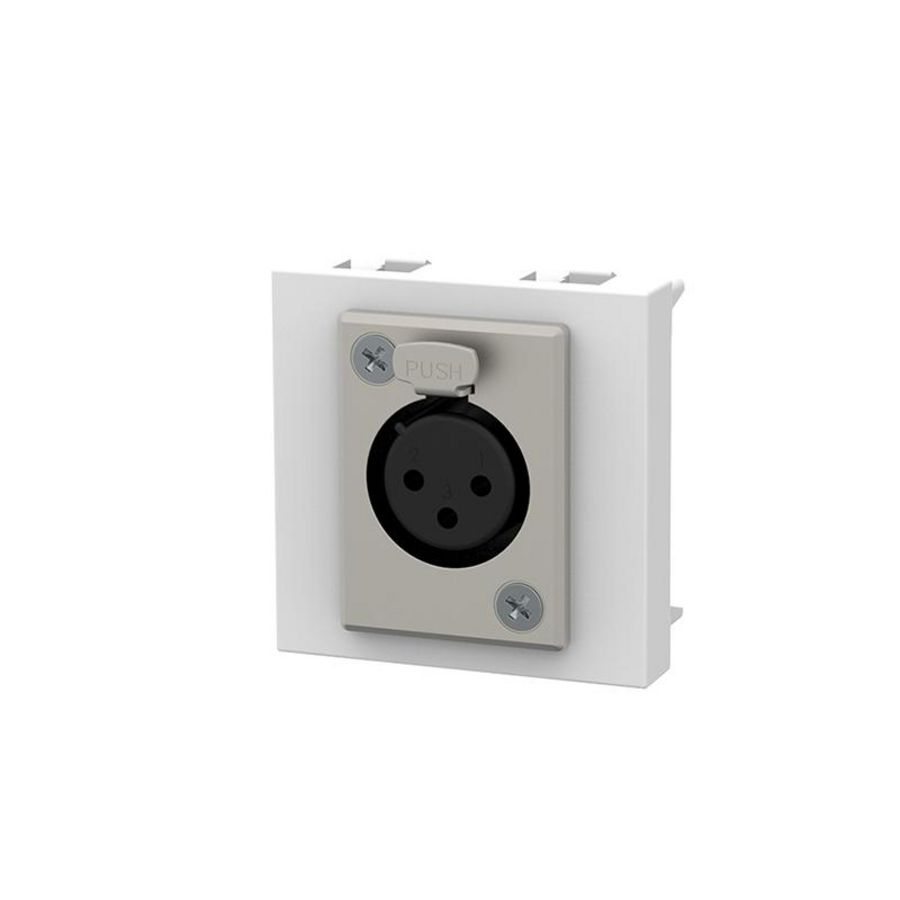 M45 inzetplaat 1x XLR 3P 45x45mm mat wit