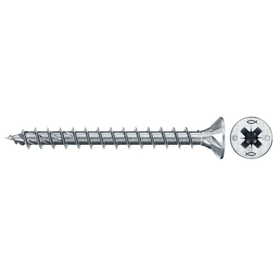 Spaanplaatschroef PowerFast 4x30mm PZ verzonken kop VD verzinkt VVE=1000