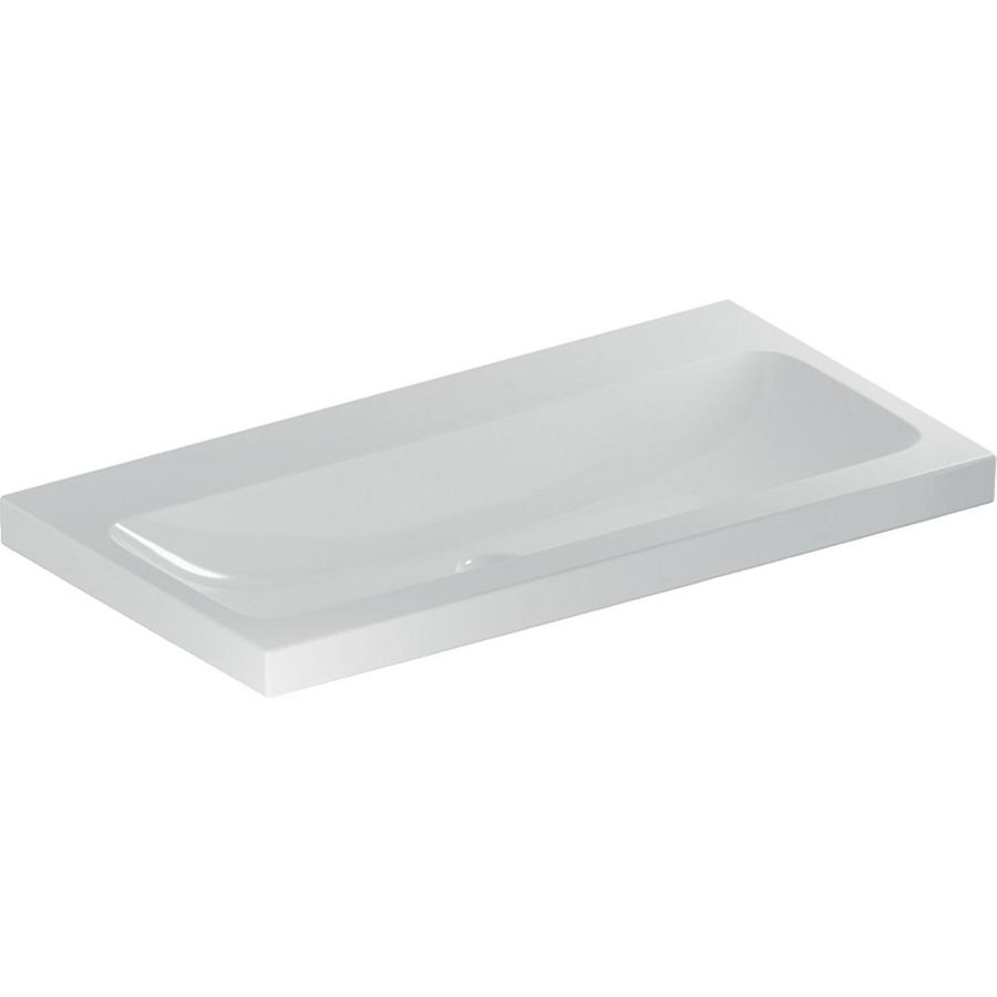 iCon Light wastafel 90x48cm z/kraangat z/overloop wit