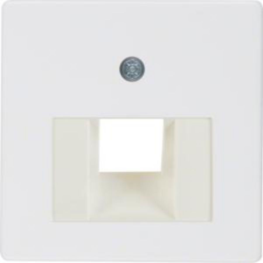 Centraalplaat v RJ-datacontactdoos 1-v polar wit glans