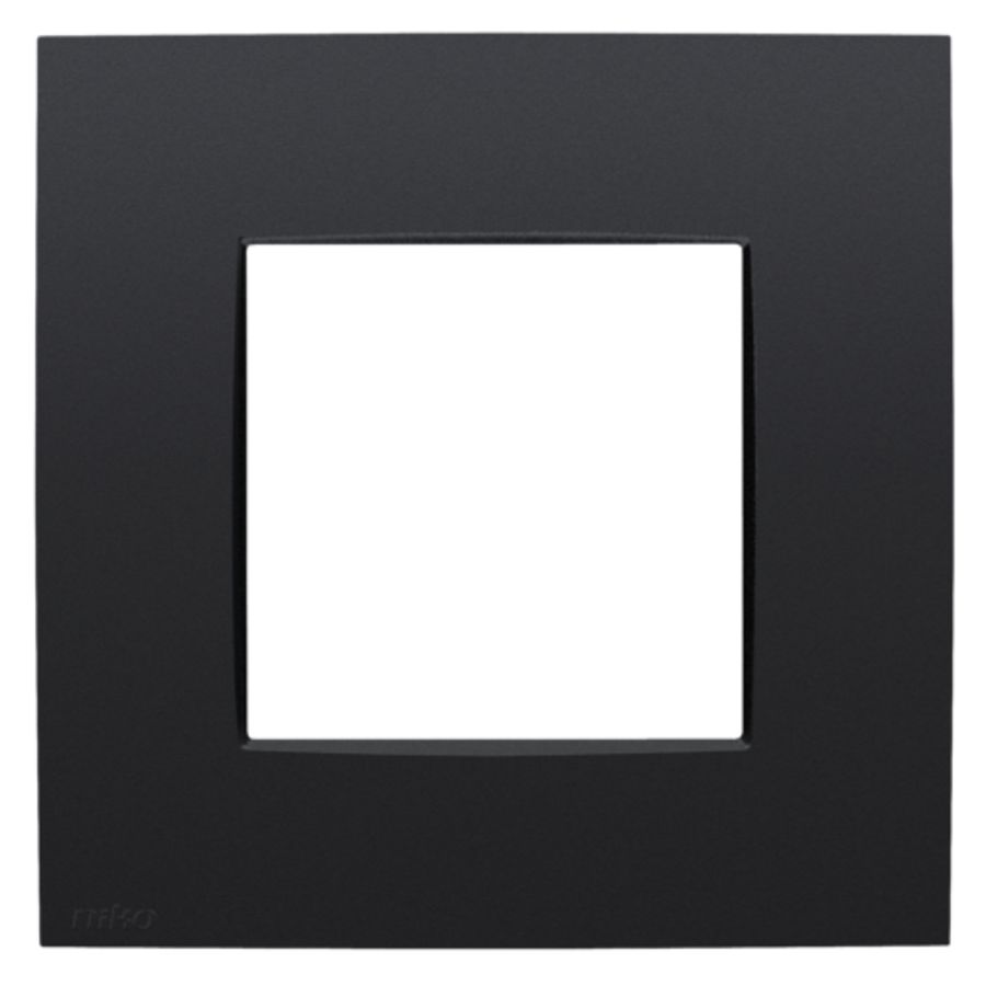 Enkelvoudige afdekplaat Niko Intense matt black coated
