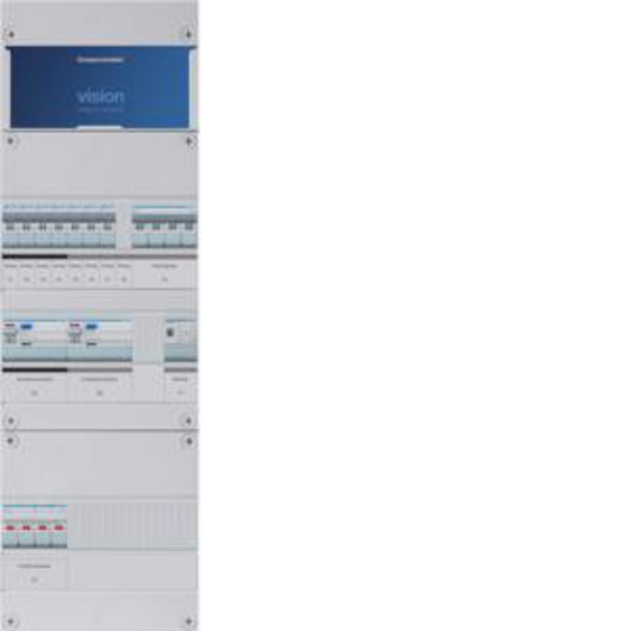 Groepenkast 7-groepenverdeler HS 2xALS 4P 30mA +K+T 3-fase