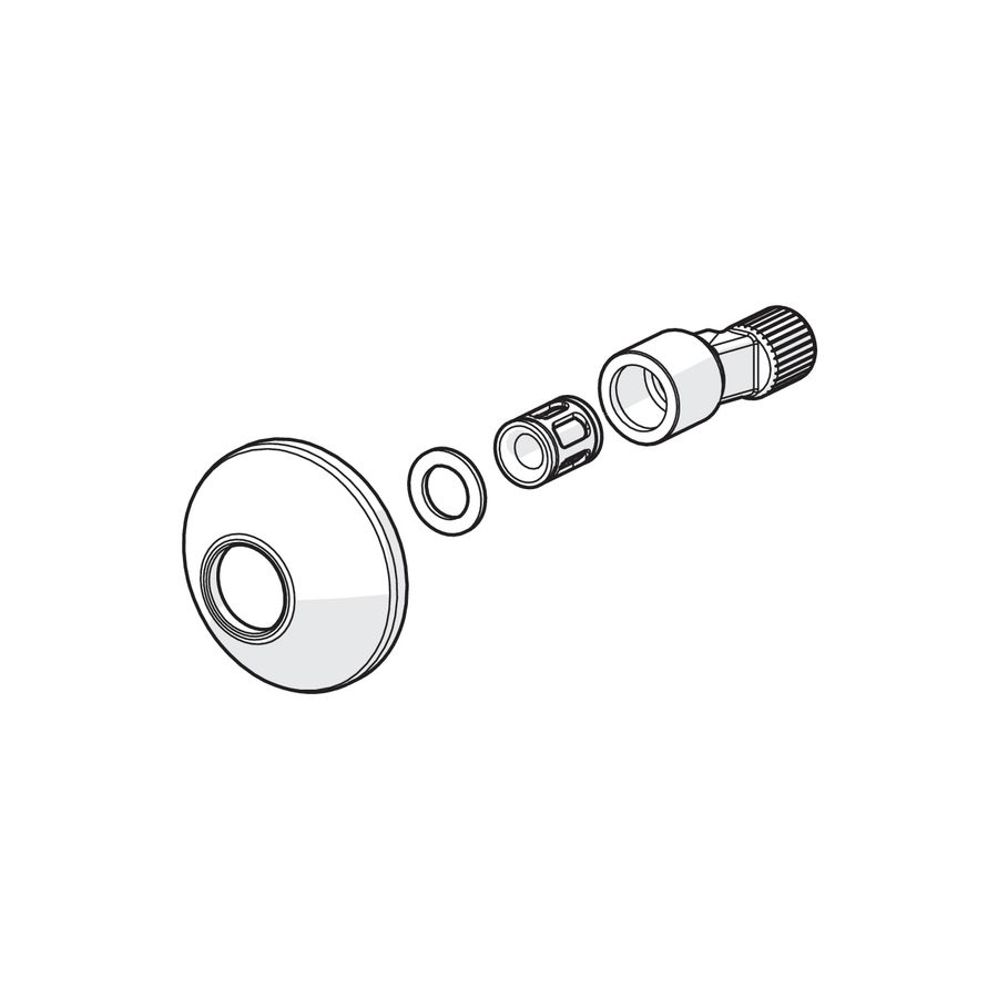 S-koppeling met rozet 1/2"x3/4" chroom bu.dr.xbu.dr. 59904793