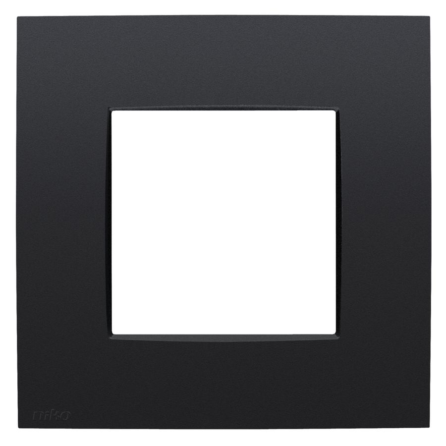 Enkelvoudige afdekplaat Niko Intense matt black coated