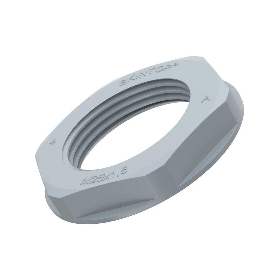 Contramoer 1/2" Polyamide Zilver-grijs (RAL 7001) VVE=100