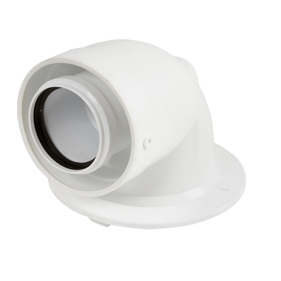 Korte concentrische bocht 60/100 mm