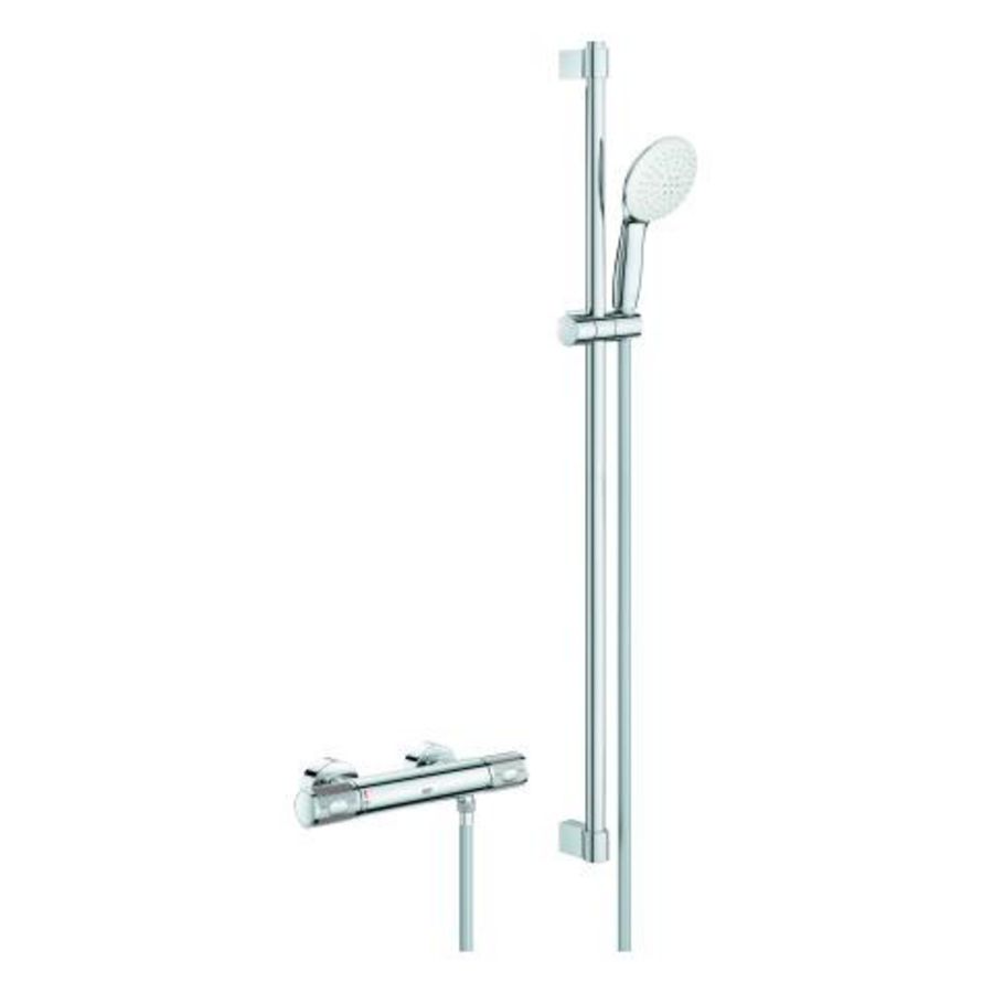 Grohtherm 1000 Performance Comfortset 900mm 8,0L/min. chroom incl. s-koppelingen (prof)