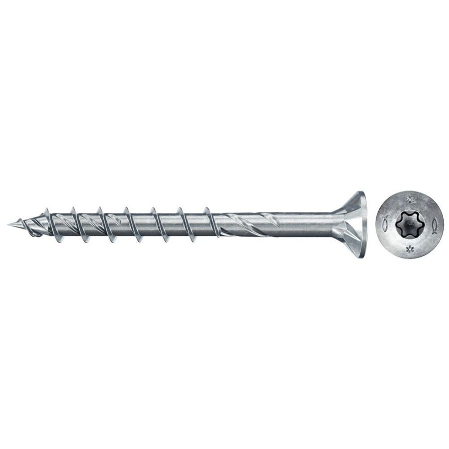 Spaanplaatschroef PowerFast 6x40mm TX verzonken kop verzinkt VVE=200