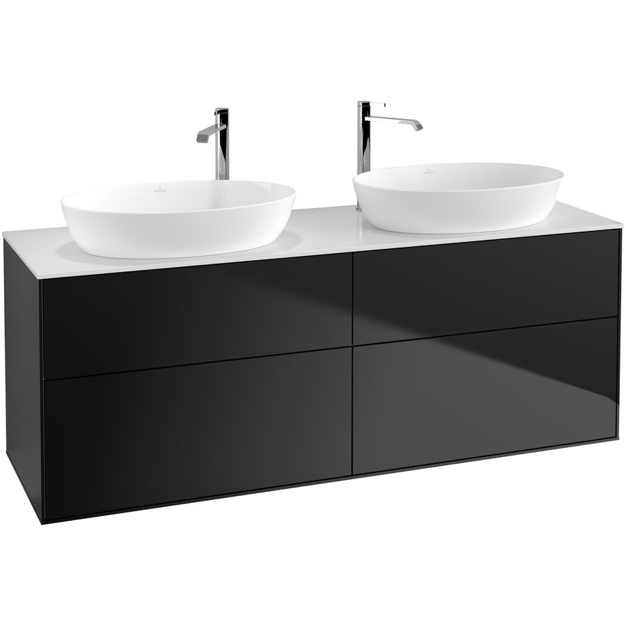 Wastafelonderkast Finion 1600x603x501mm Black Matt Lacquer G96100PD