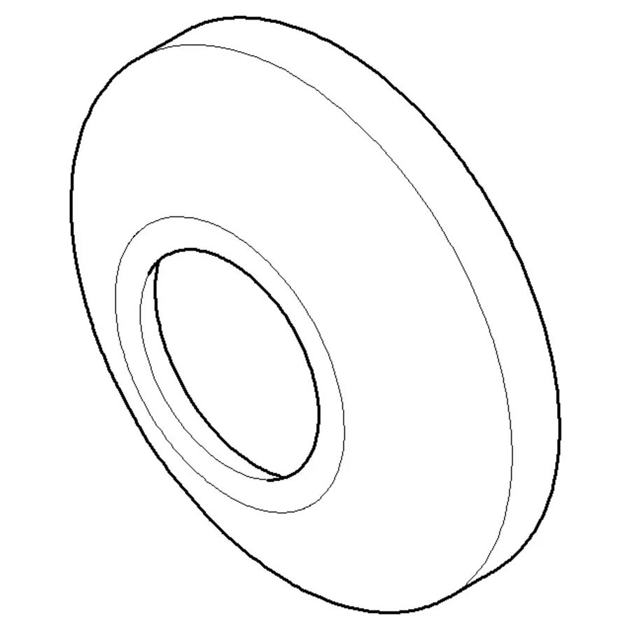 Rozet 80x80x19mm Dark Platinum geborsteld 04270101500-99