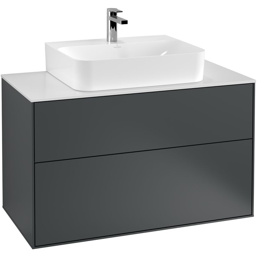 Wastafelonderkast Finion 1000x603x501mm Mid.Blue Matt Lacquer F10100HG