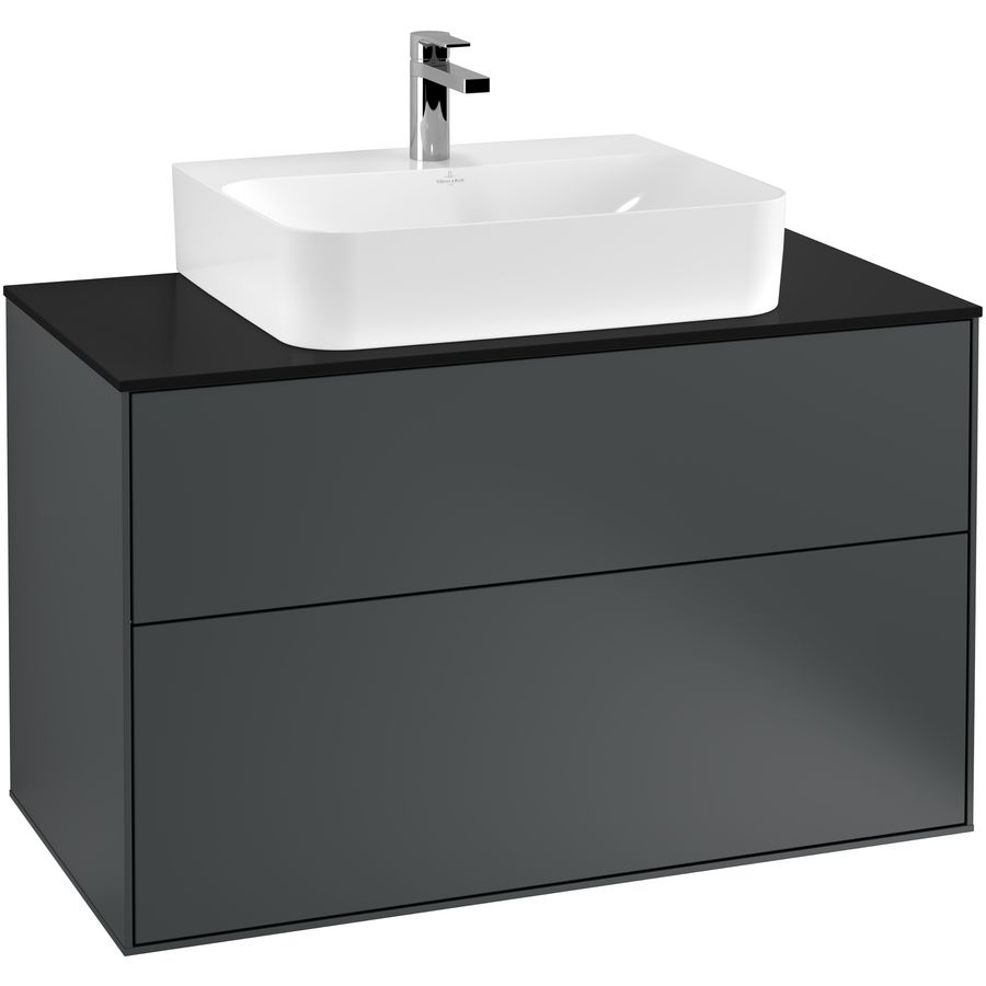 Wastafelonderkast Finion 1000x603x501mm Mid.Blue Matt Lacquer F10200HG