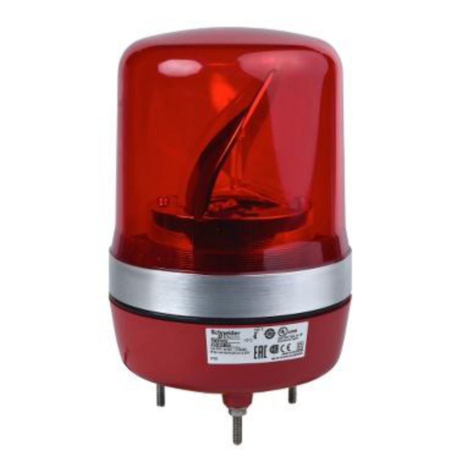 Draaiende spiegel Ø106mm 24V Rood