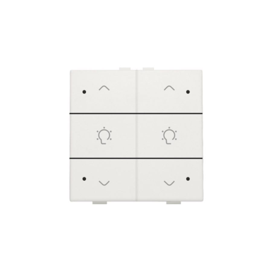 Dubbele dimbediening met led Home Control white