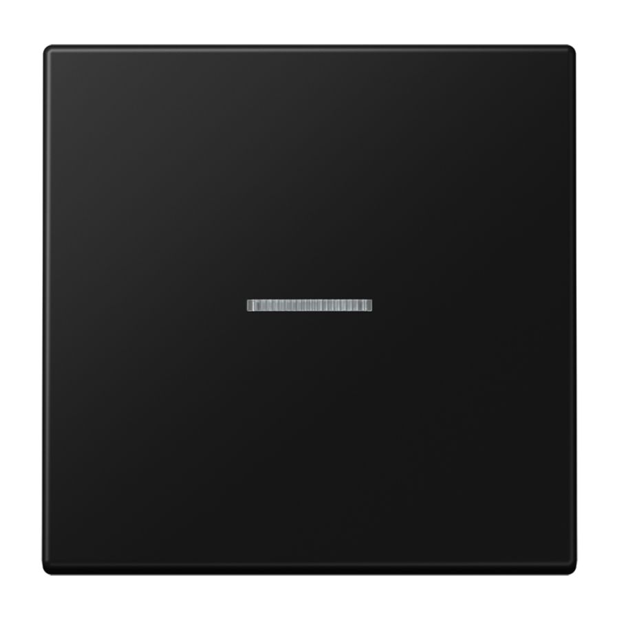Stuurafdekking LS 1voudig grafietzwart mat HOME