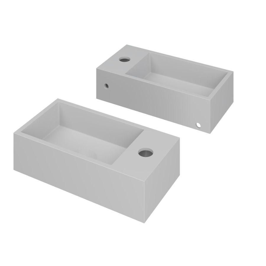 INK Versus Fontein Polystone re met kraangat Mat wit 36x18