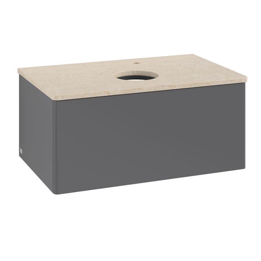 Wastafelonderkast Antao 800x360x500mm Antr. Matt Lacquer K30053GK