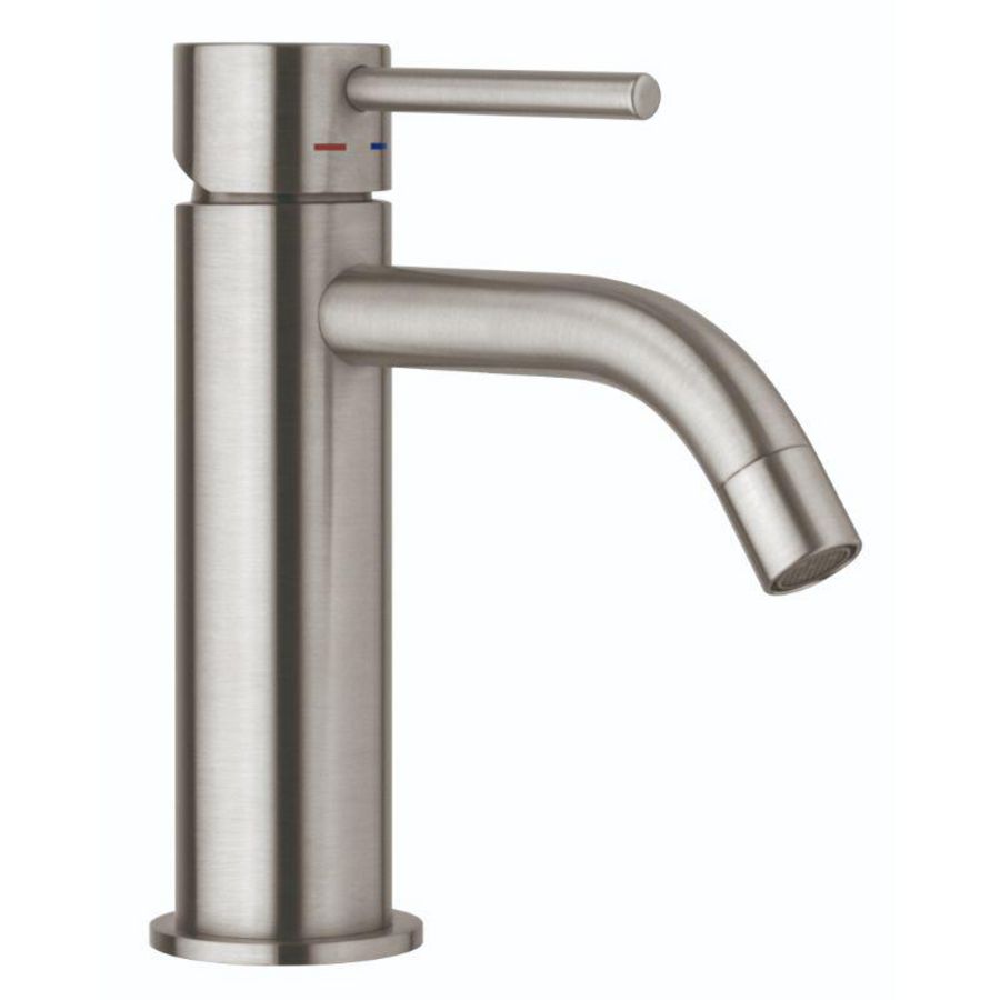 Wastafelmengkraan LIGHT 1-h sprong 122mm RVS-look