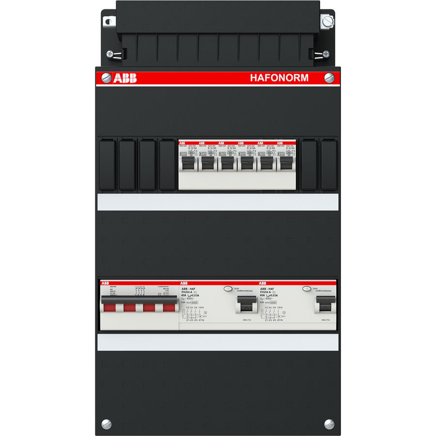 Installatiekast 6x achter 2x30mA + HS 3-f
