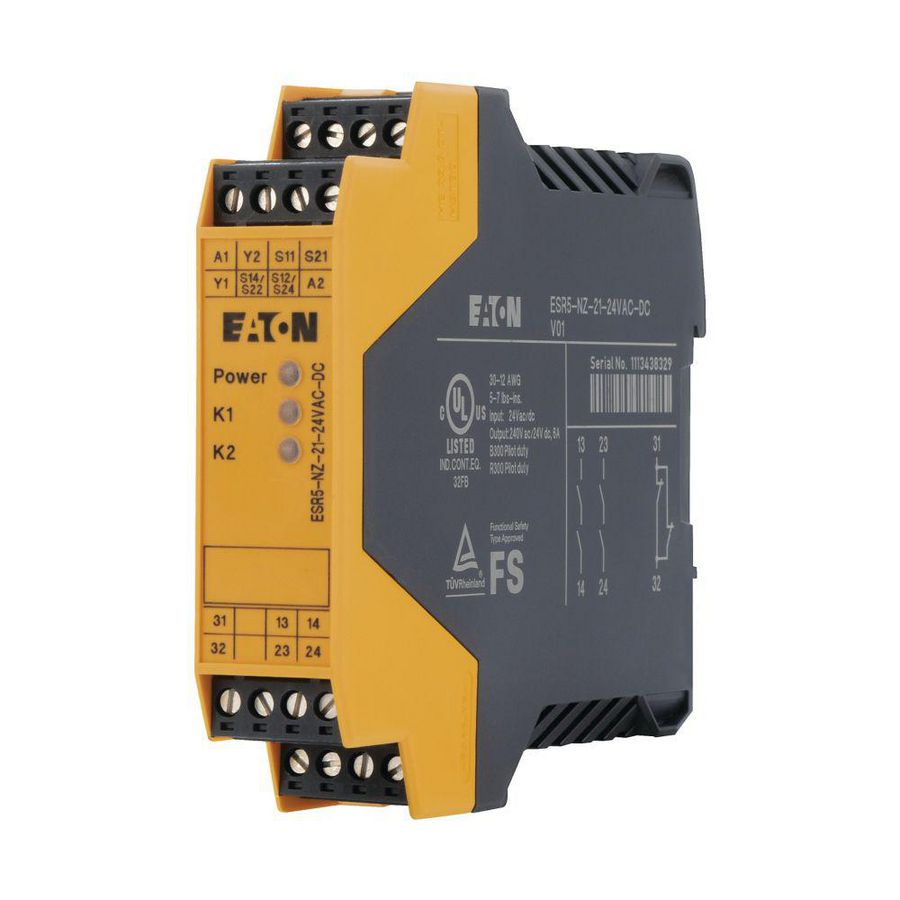 Veiligheidsrelais (24Vac50/60Hz 24Vdc) 2 vrijgave pad.118703