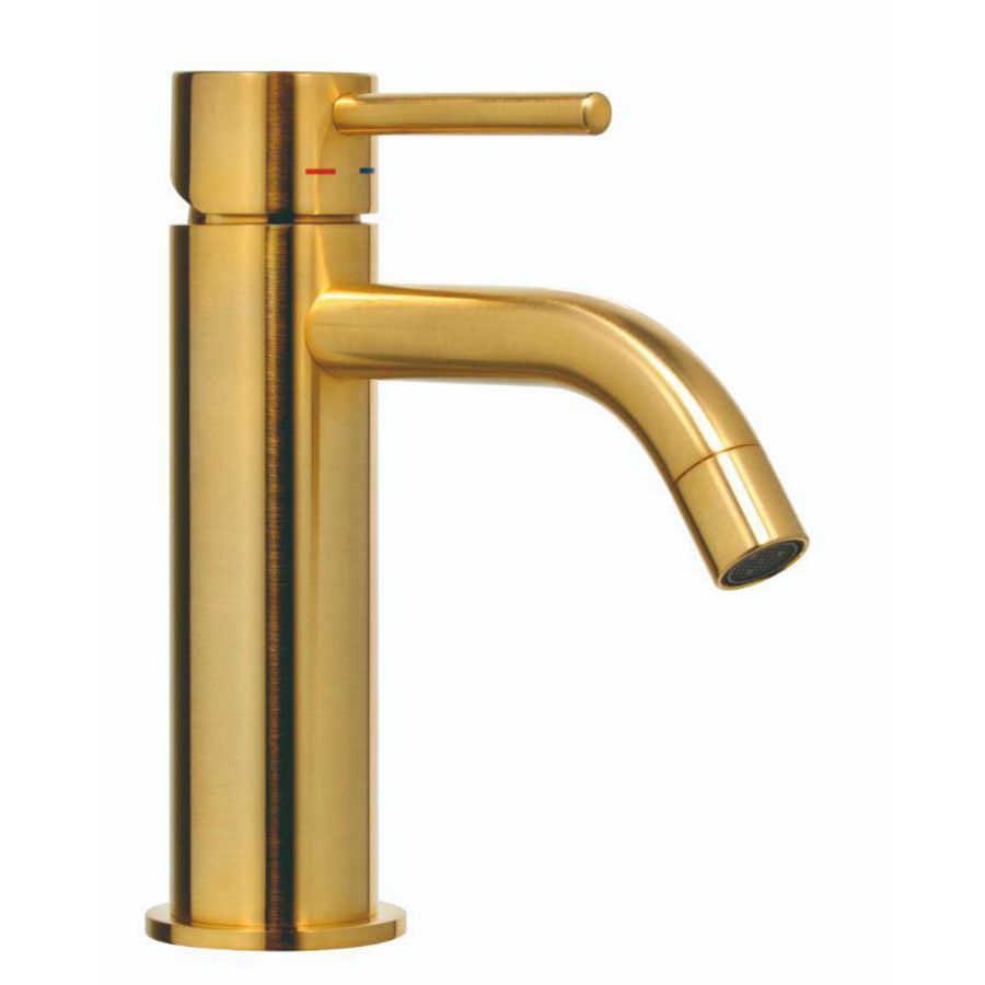 Wastafelmengkraan LIGHT 1-h sprong 122mm geb.honing goudkleur geborsteld honing goudkleur