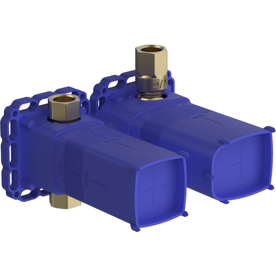 Matrix wand inbouwdeel thermostaat chroom