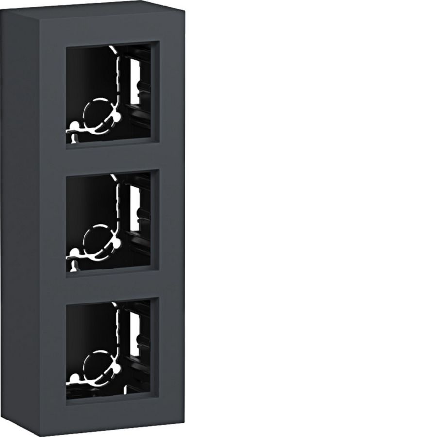 Behuizing 3-voudig hoog design opbouw A.8 antraciet