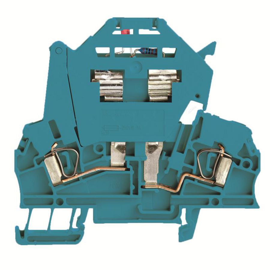 Zekeringsklem blauw 2.5mm² 6.3A 28V N VVE=50