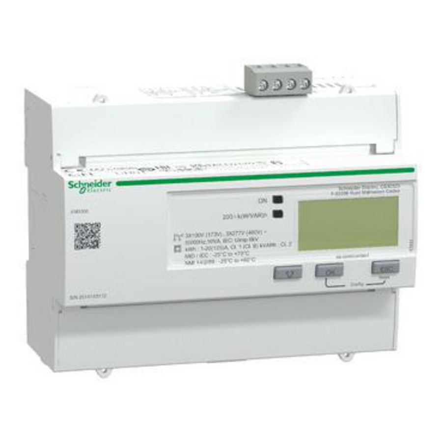 kWh-meter P/U/I-meting ModBus 1-3 F+N In=125A MID iEM3355