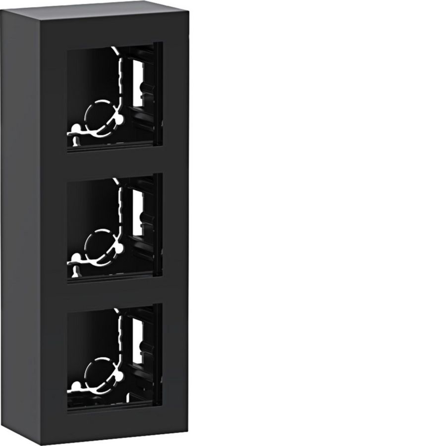 Behuizing 3-voudig hoog design opbouw A.8 nachtzwart glanzen
