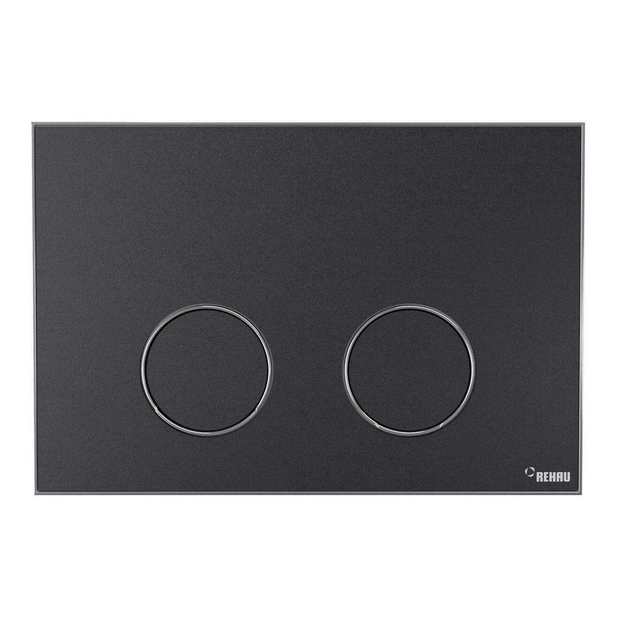 Frame Bedieningsplaat MEPA 2-toets zwart-chroom glans