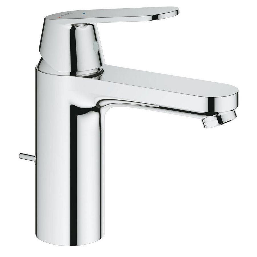 Eurosmart cosmopolitan wastafelmengkraan M-size sprong 122mm 1-hendel energy saving chroom incl. trekwaste 1.1/4"