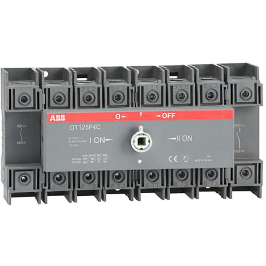 Omkeerschakelaar 2x4P OT125F4 I-O-II indicatie