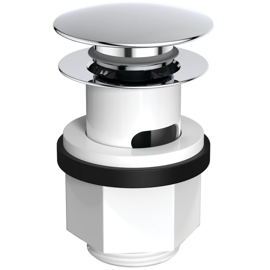 Push-open waste 1.1/4" chroom