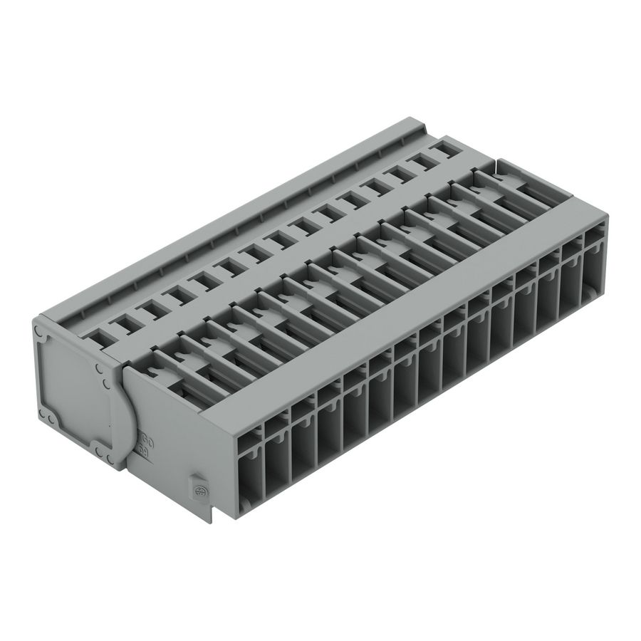 1-draads male steker CAGE CLAMP 4mm² grijs VVE=10