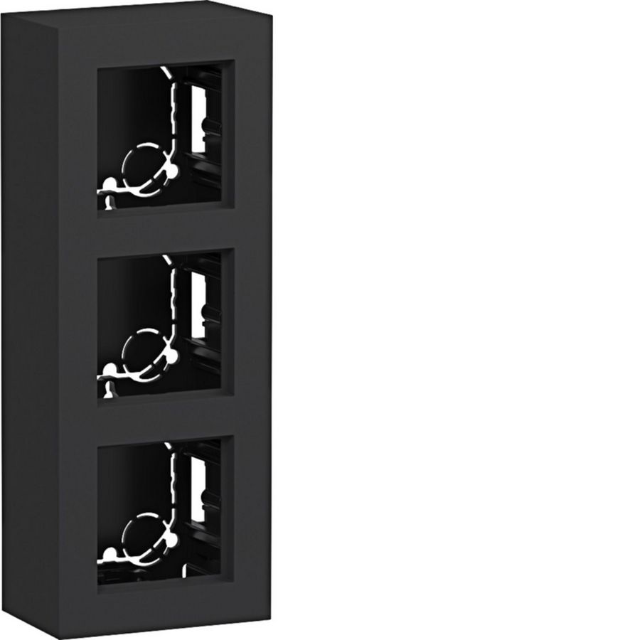 Behuizing 3-voudig hoog design opbouw A.8 nachtzwart mat