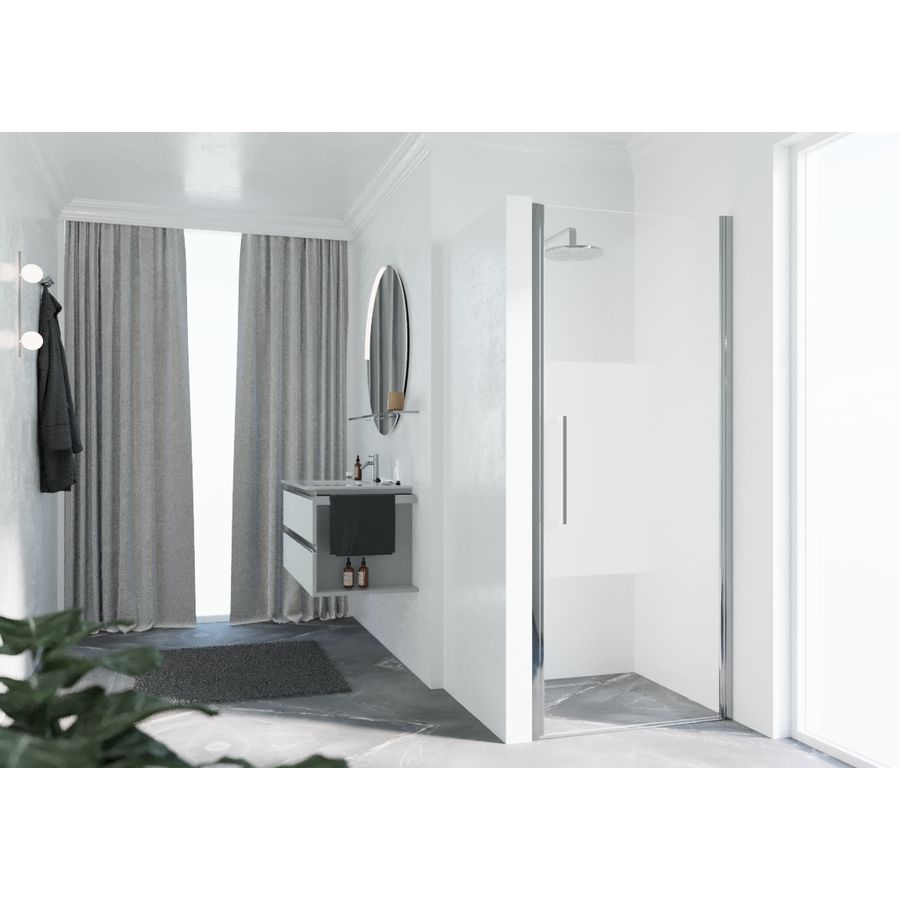 Draaideur YPLUS1B 770-810x2000mm chroom band satin