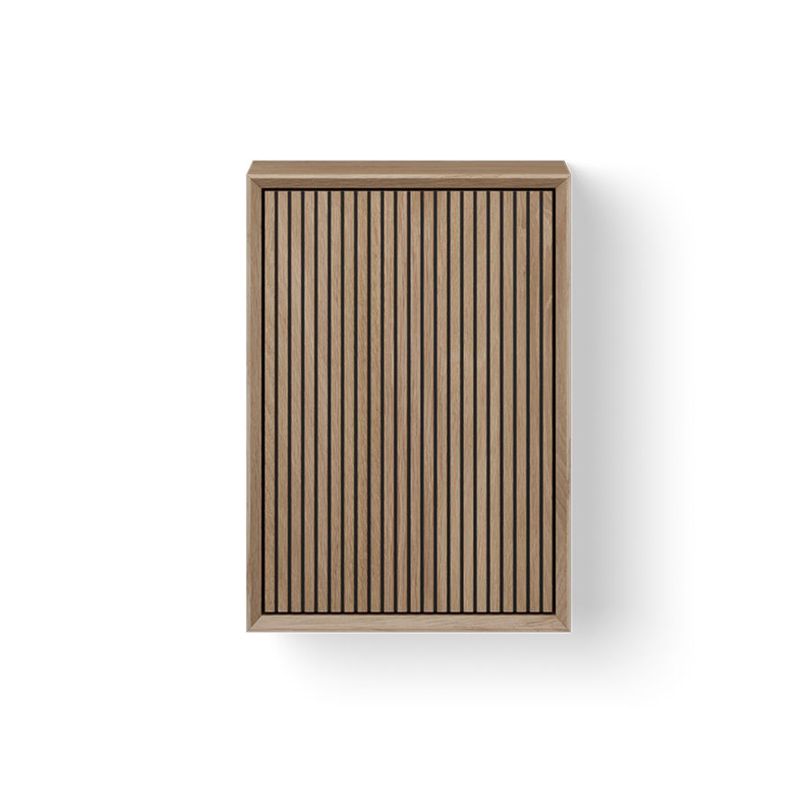 Wooden Cabinet Facet Stripes Mini / onderkast  425x225mm h=600mm eiken old grey