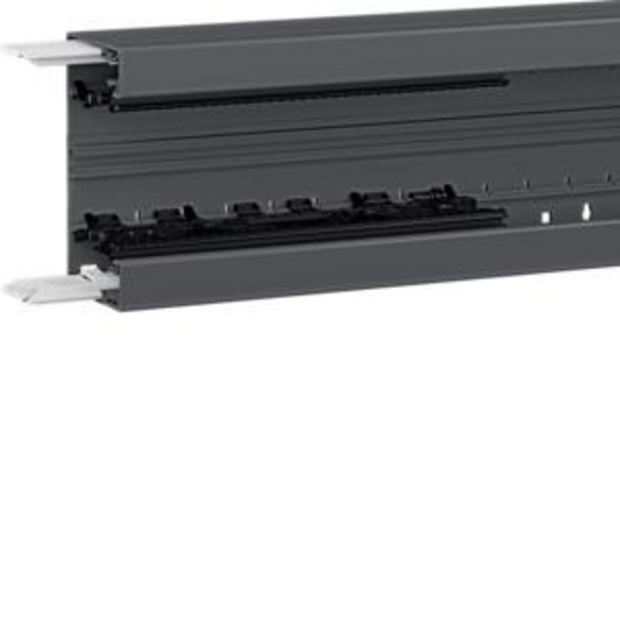 Lengte a 2m. Bodemprofiel BRN65 65x130mm pvc 2m zwart