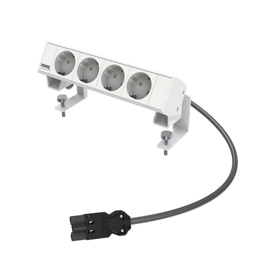 Bureau-opbouwunit Ampere wit 4x WCD