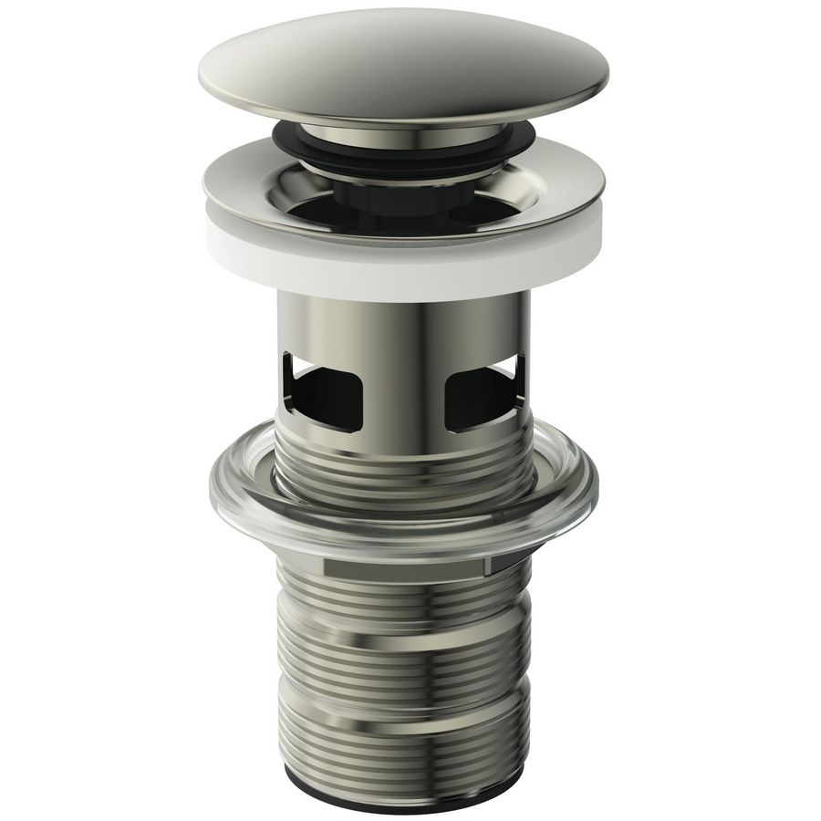 LUXURY CLICKER BASIN WASTE SLOTTED silver storm (rvs look)