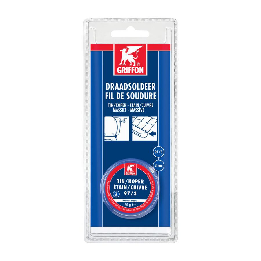 Draadsoldeer Tin/Koper 97/3 diam 3mm 50g 6312690 VVE=6