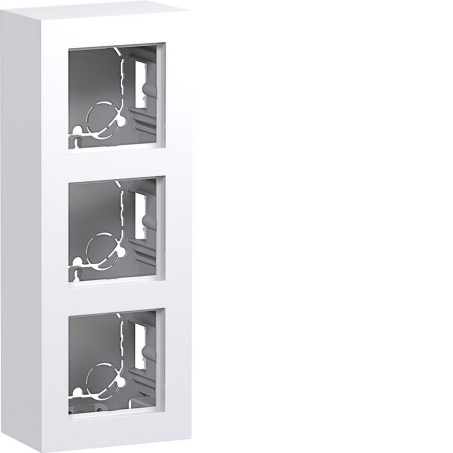 Behuizing 3-voudig hoog design opbouw A.8 lichtwit glanzend